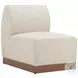 Christy Beige Armless Chair