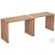Riviera Natural Outdoor Extendable Bench Set Of 2