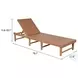 Breath Brown Adjustable Back Outdoor Chaise Lounge