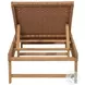 Breath Brown Adjustable Back Outdoor Chaise Lounge