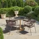 Rio Brown Upholstered Outdoor Dining Chair Set of 2