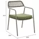 Rio Green Upholstered Outdoor Dining Chair Set of 2