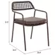 Rio Brown Upholstered Outdoor Dining Chair Set of 2