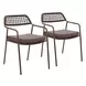 Rio Brown Upholstered Outdoor Dining Chair Set of 2