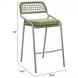 Rio Green Upholstered Outdoor Bar Stool Set of 2