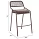 Rio Brown Upholstered Outdoor Bar Stool Set of 2