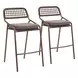 Rio Brown Upholstered Outdoor Bar Stool Set of 2