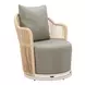Lanai Green Upholstered Outdoor Swivel Accent Chair