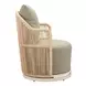 Lanai Green Upholstered Outdoor Swivel Accent Chair