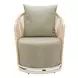 Lanai Green Upholstered Outdoor Swivel Accent Chair