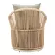 Lanai Green Upholstered Outdoor Swivel Accent Chair