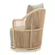 Lanai Green Upholstered Outdoor Swivel Accent Chair
