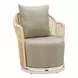 Lanai Green Upholstered Outdoor Swivel Accent Chair