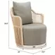 Lanai Green Upholstered Outdoor Swivel Accent Chair