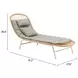 Skim Green 78" Outdoor Chaise Lounge with Pillows