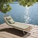 Skim Green 78" Outdoor Chaise Lounge with Pillows