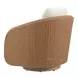 Solara Ivory Upholstered Outdoor Swivel Accent Chair