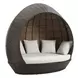 Marisol Brown and Beige Upholstered Outdoor Beach Daybed