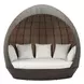 Marisol Brown and Beige Upholstered Outdoor Beach Daybed
