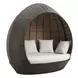 Marisol Brown and Beige Upholstered Outdoor Beach Daybed