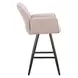 Sieve Beige Upholstered Outdoor Swivel Bar Stool