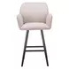 Sieve Beige Upholstered Outdoor Swivel Bar Stool