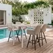 Sieve Beige Upholstered Outdoor Swivel Bar Stool