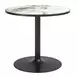 Batu Gray and Black Outdoor 35" Round Glass Top Dining Table