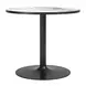 Batu Gray and Black Outdoor 35" Round Glass Top Dining Table