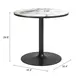 Batu Gray and Black Outdoor 35" Round Glass Top Dining Table