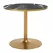 Batu Black and Gold Outdoor 35" Round Glass Top Dining Table