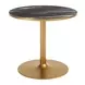 Batu Black and Gold Outdoor 35" Round Glass Top Dining Table