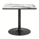 Caliza Gray and Black Outdoor 36" Square Glass Top Dining Table
