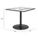 Caliza Gray and Black Outdoor 36" Square Glass Top Dining Table