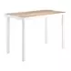 Dimira Natural and White Outdoor 63" Rectangular Glass Top Bar Table