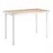 Dimira Natural and White Outdoor 63" Rectangular Glass Top Bar Table