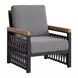 Naru Gray Upholstered Outdoor Accent Chair