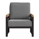 Naru Gray Upholstered Outdoor Accent Chair