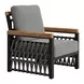 Naru Gray Upholstered Outdoor Accent Chair