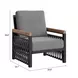 Naru Gray Upholstered Outdoor Accent Chair