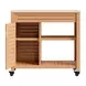 Valtan Natural and White Outdoor 1 Door Bar Cart