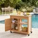 Valtan Natural and White Outdoor 1 Door Bar Cart