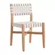 Mizuya White and Brown Outdoor Dining Chair