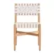 Mizuya White and Brown Outdoor Dining Chair
