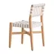 Mizuya White and Brown Outdoor Dining Chair