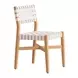 Mizuya White and Brown Outdoor Dining Chair