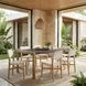 Mizuya White and Brown Outdoor Dining Chair