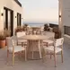 Mizuya White and Brown Outdoor Dining Chair
