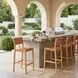 Mizuya Brown Outdoor Bar Stool