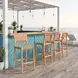 Mizuya Brown Outdoor Bar Stool